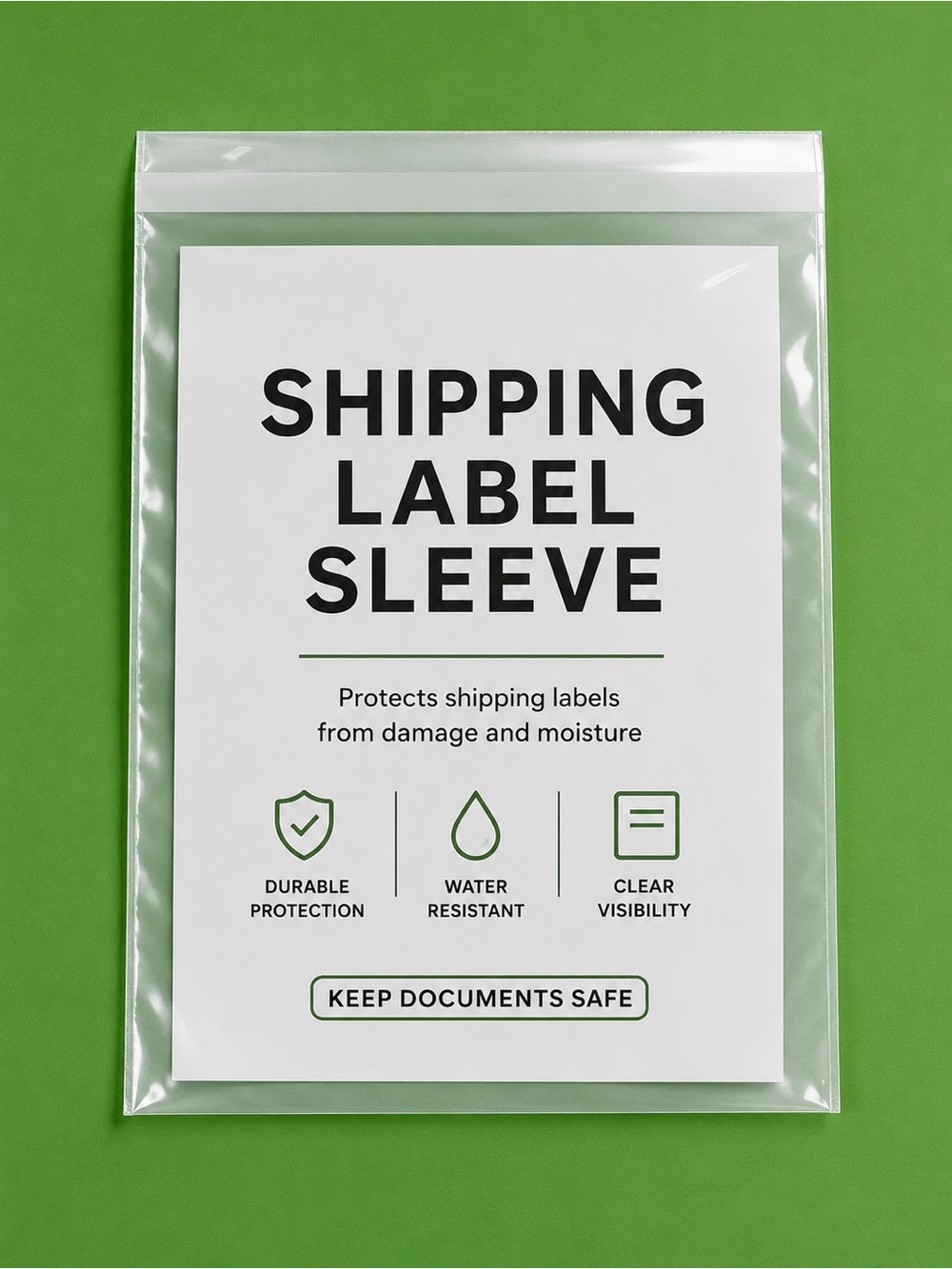 🌸 50 Clear Plastic Shipping Label Sleeve - Waterproof 💦